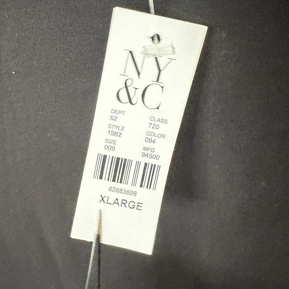 New York & Company Women XL Black White Colorblock Button Shoulder Flare Dress - Picture 7 of 7